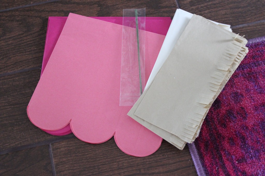 tissue paper pom pom flower kit