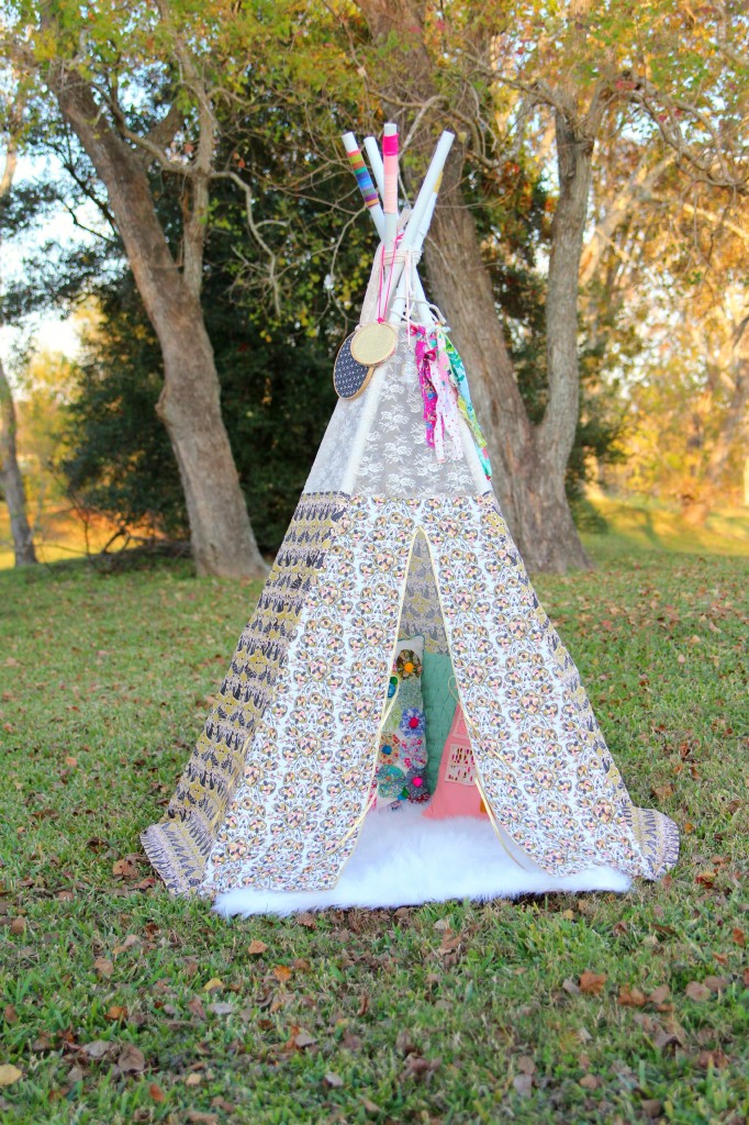 Bohemian TeePee with Forest Fables Fabric 