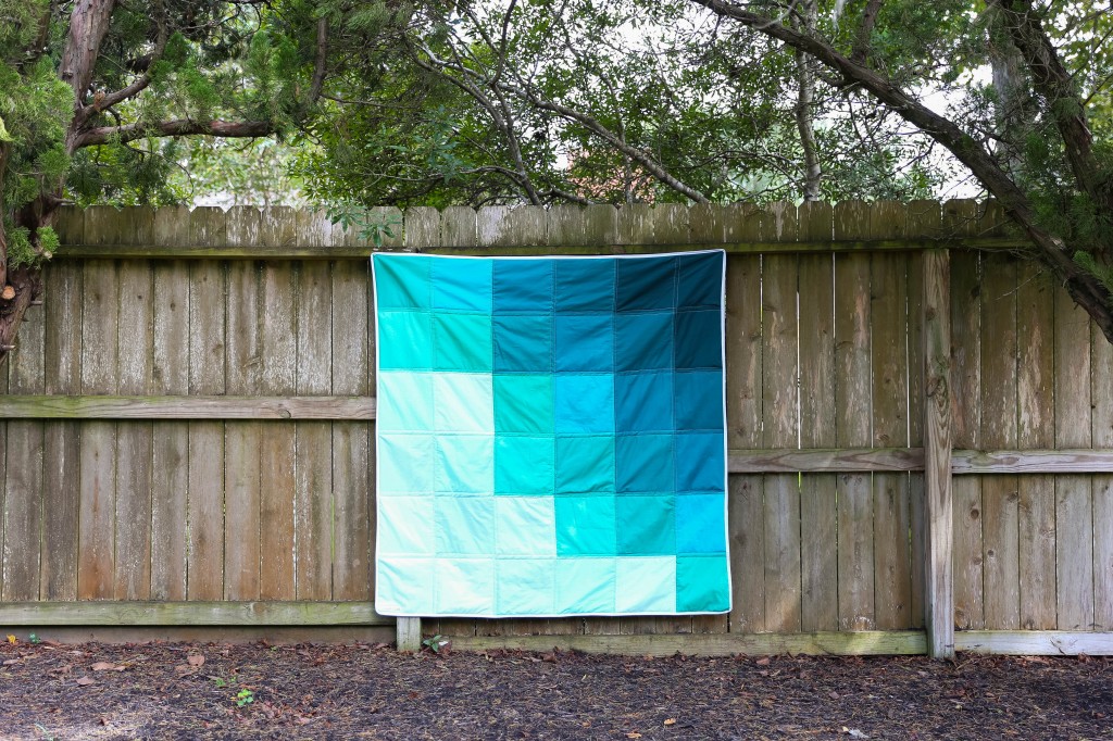 ombre baby quilt